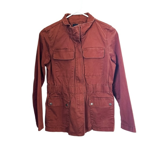 Banana Republic Lightweight Utility Jacket Rust Sz XS - Picture 4 of 10